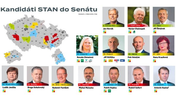 Hnutí STAN vysílá do senátních voleb čtrnáct kandidátů