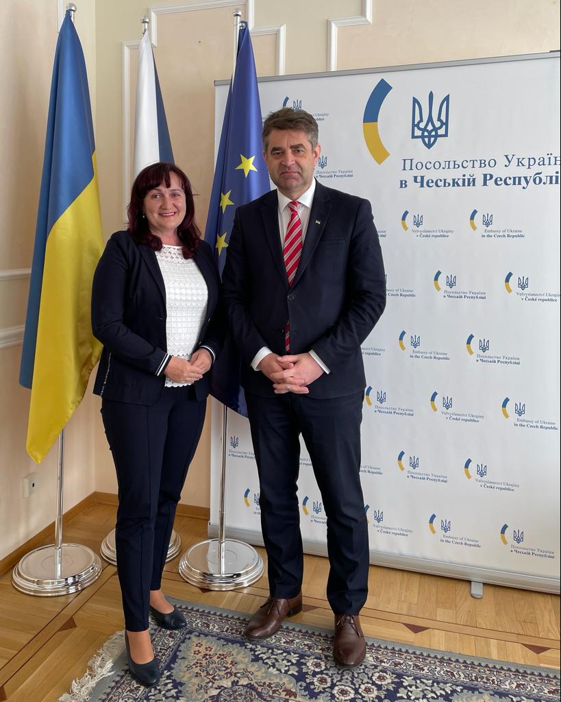 Hana Žáková se sešla s ukrajinským velvyslancem. Probírali potravinovou krizi i podporu válkou zasažené Ukrajině